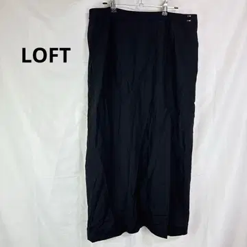 LOFT 타이트 스커트 맥시 길이 블랙 울 혼방 포멀 심플