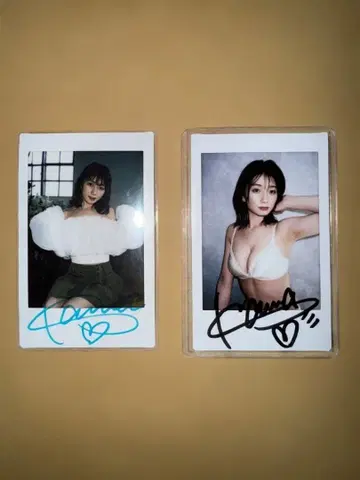 세토 카나 친필 사인 폴라로이드 2장 세트 2