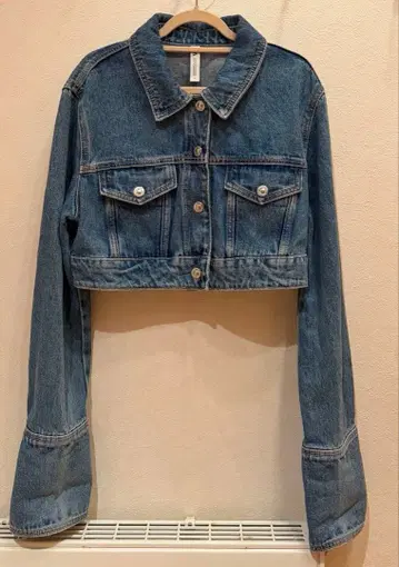 ZARA 크롭 기장 데님 자켓 M 블루