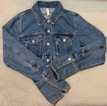 ZARA 크롭 기장 데님 자켓 M 블루