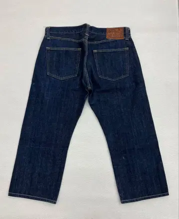 오카야마 코지마 데님 다크 블루 스트레이트 레그 데님 W36