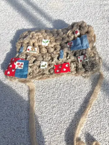 뜨개질 스타일 베이지 모자