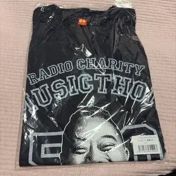 데가와 테츠로 뮤직 자선 T셔츠 L 네이비