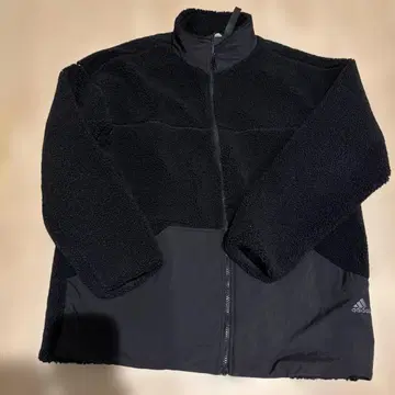 adidas 블랙 플리스 자켓