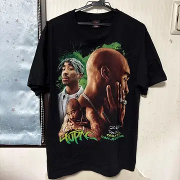 2Pac 그래픽T셔츠 블랙