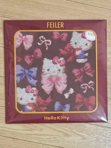 산리오 헬로키티 FEILER 페이러 슈니르 직조 손수건 타월