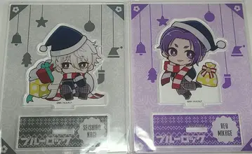 블루 록 프린세스 카페 크리스마스 아크릴 스탠드 나기, 레이오 세트