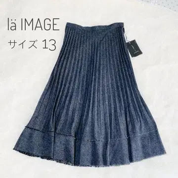 미사용 새상품 l IMAGE 고급 플리츠 스커트 13호 다크 그레이