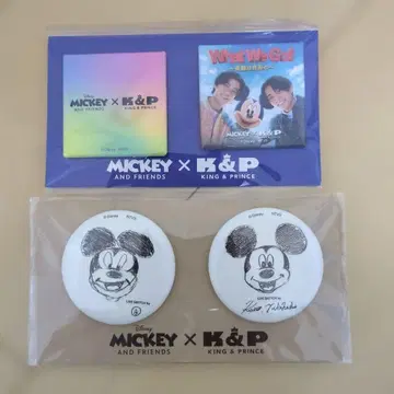 킹프리 x 미키&프렌즈 자켓 캔뱃지 라이브 스케치 캔뱃지