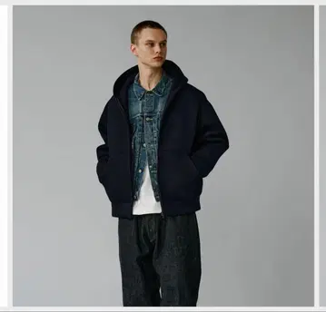 GOLD CARDBOARD KNIT ZIP PARKA