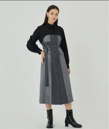 UNITED TOKYO 크롭 블록 원피스