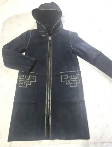 비비안 탐 리버서블 페이크 무스탕 코트 네이비 길상 디자인