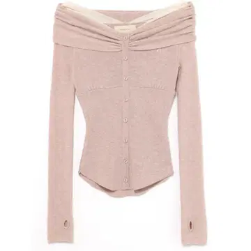 andmary Shannon tulle knit tops pink