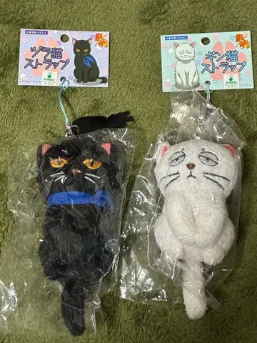 은혼 긴토키 고양이 즈라 고양이 스트랩 봉제 인형 긴토키 즈라