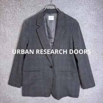 URBAN RESEARCH DOORS 글렌체크 테일러드 자켓