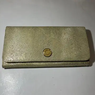 골드 가죽 장지갑 단추식