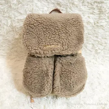 사만다 타바사 디럭스 보아 x 니트 절개 백팩 A- 새상품급