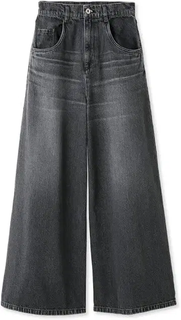 [ 새상품급 ] 프레이 아이디 와이드 데님 팬츠 BLK 0사이즈