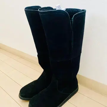 EMU Australia 블랙 스웨이드 롱 부츠