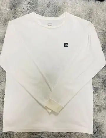 THE NORTH FACE 로고 프린트 T셔츠 L 사이즈 화이트