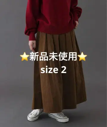 FORK&SPOON 코듀로이 스커트 BROWN 2