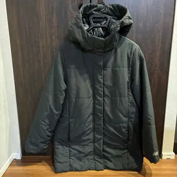 뉴발란스 다크 그레이 블랙 여성용 벤치 코트 롱 코트