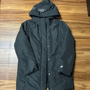 뉴발란스 다크 그레이 블랙 여성용 벤치 코트 롱 코트