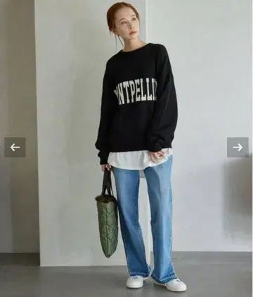 SLOBE IENA 워셔블 에어리 Pe 로고 니트