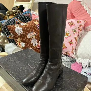 Homers 가죽 롱 부츠