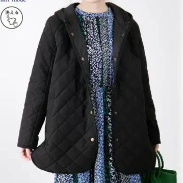 퀼팅 코트 L 블랙