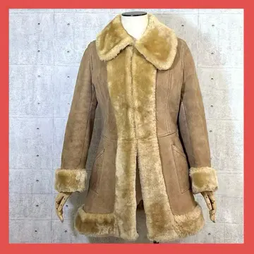 무스탕 코트 브라운 계열