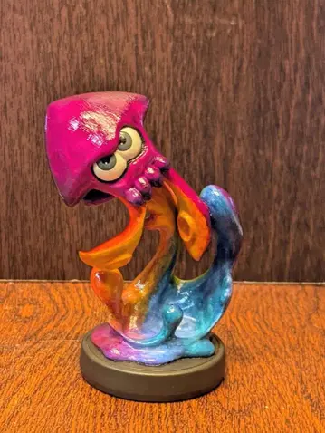 스플래툰 오징어 amiibo 컬러풀 리페인트