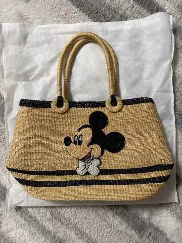 빔즈 보이 미키마우스 자수 바스켓백
