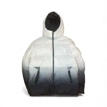 후드 다운 자켓 그라데이션 남성용 빅