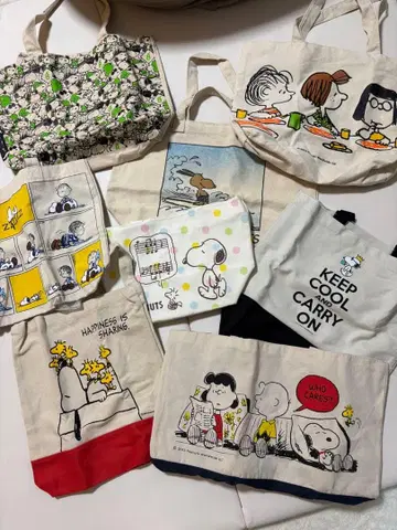스누피 토트백 8점 세트