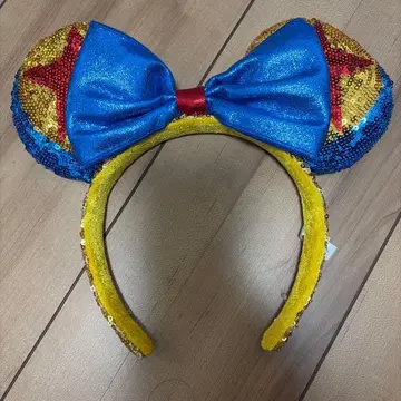 미키 귀 머리띠 파랑 빨간색 금
