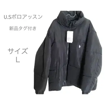 택 포함 새상품 US Polo Assn. 블랙 다운 자켓 L