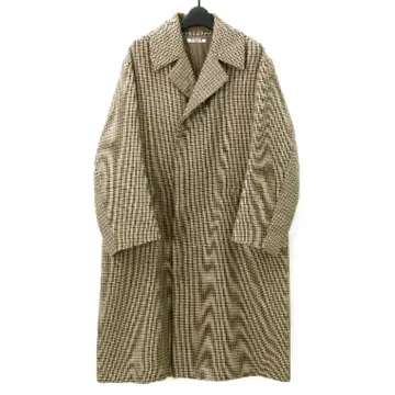 AURALEE 17AW DOUBLE FACE CHECK LONG COAT