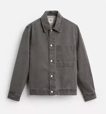 ZARA 그레이 데님 자켓 버튼 포함