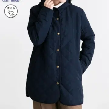 퀼팅 코트 L 네이비