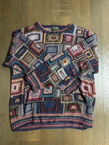 CROFT & BARROW 기하학 패턴 니트 스웨터 XLT