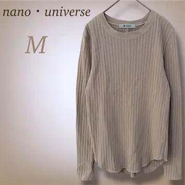 나노 유니버스 리브 코튼 100% 심플 고급 캐주얼 긴팔 티셔츠 M