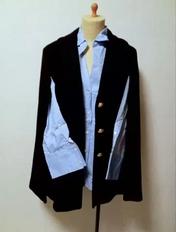 새상품급 ZARA 케이프 코트 망토 골드 버튼 만테코 셔츠 덤