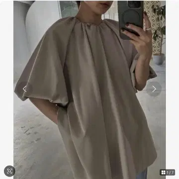 Ameri GATHER SMOCK TOP 개더 슬리브 블라우스