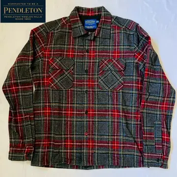 PENDLETON 펜들턴 보드셔츠 체크 오픈 카라 M