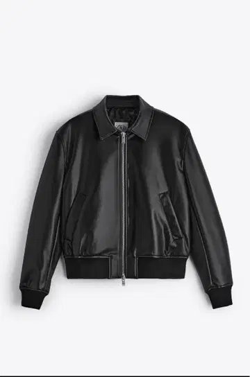 페이크 레더 자켓