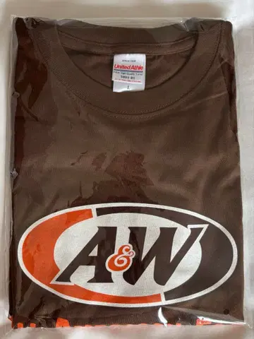 [브라운] 새상품 A&W 로고 티셔츠 오키나와 L