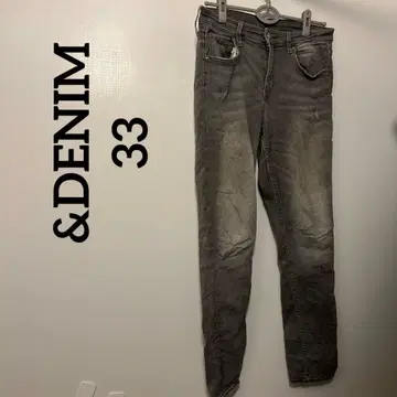 &DENIM [ 33 ] 스키니 데님 청바지 하의 중고 데미지