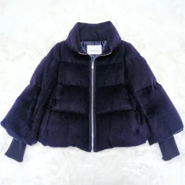 23AW 완판템 ANAYI 알파카 샤기 다운 코트 네이비