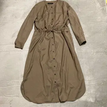 [ 어반 리서치 ] 긴팔 셔츠 원피스 브라운 프리 사이즈 노카라